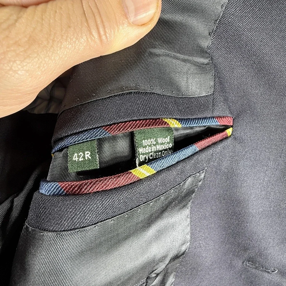 J.Crew Ludlow Slim Fit Navy Blue Wool Blazer 42R Classic Career‎ Structure